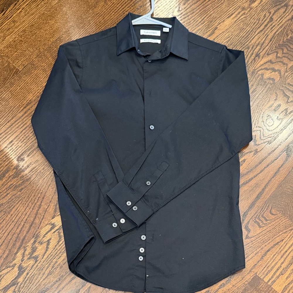 Calvin Klein Classic Black Dress Shirt Boys